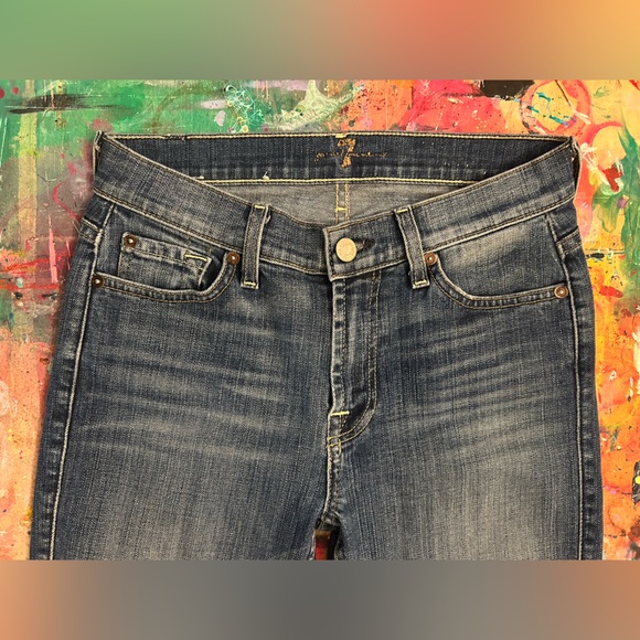 7 For all Mankind Mid-Rise Skinny Jeans - Size 26 - Picture 5 of 9